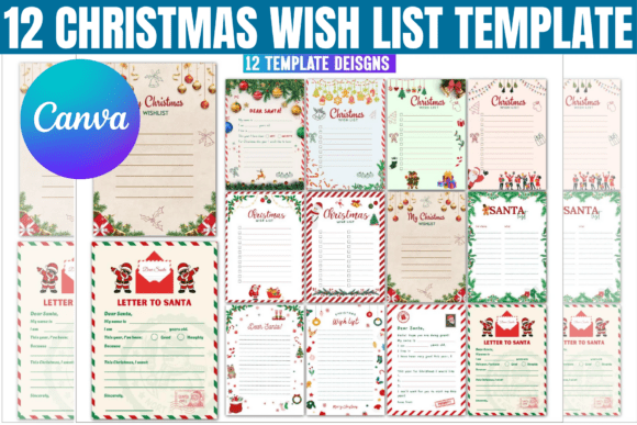 12 Editable Christmas Wish List Templates for Festive Family Fun