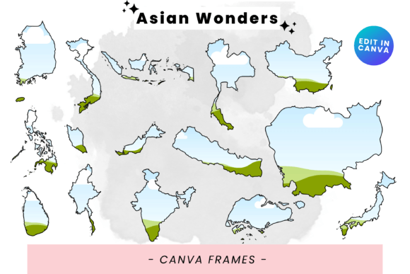 Asian Wonders: Canva Frames for Striking Visuals