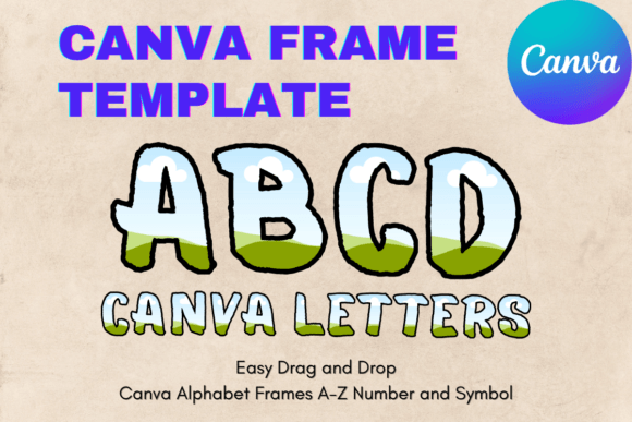 Canva Letters Frame Alphabet TemplateC28: Your Tool for Custom Sublimation Design