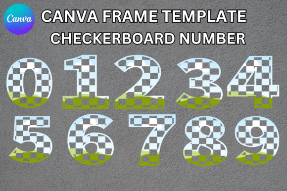 Checkered Number Canva Frame Template: A Creative Asset for Modern Design