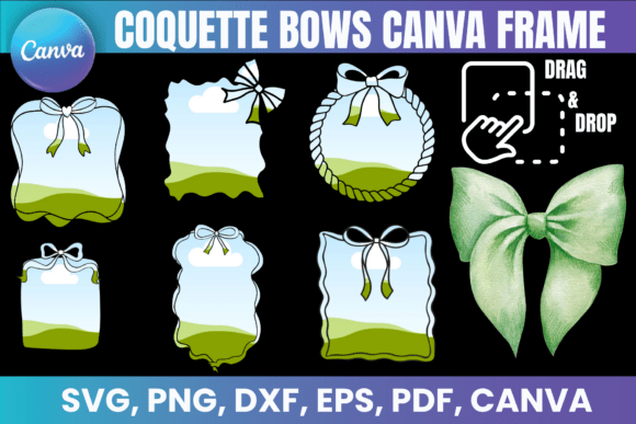 Coquette Bows Canva Frame Bundle: A Practical Design Toolkit