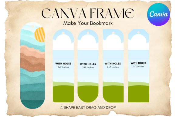 Elevate Your Craft with Bookmark Canva Frame Template Add Photo2
