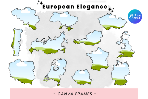 European Elegance: Stylish Canva Frames for Modern Design