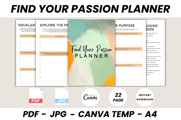 Find Your Passion Planner: A Canva Template for Clarity