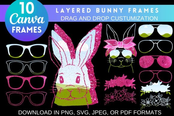 Layered Easter Bunny Canva Frames: Your Shortcut to Seasonal Design