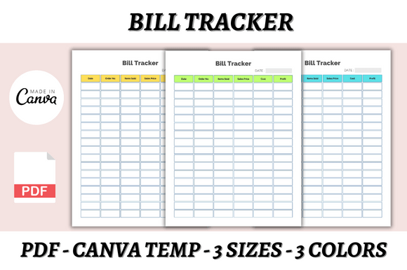 Master Your Finances with an Editable Bill Tracker Canva Template