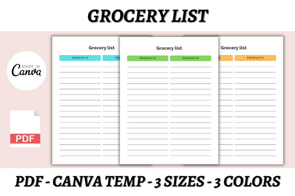 Streamline Your Shopping with a Modern Grocery List Canva Template