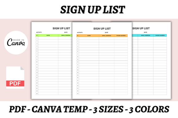 Streamline Your Sign-Ups: The Canva Template Solution