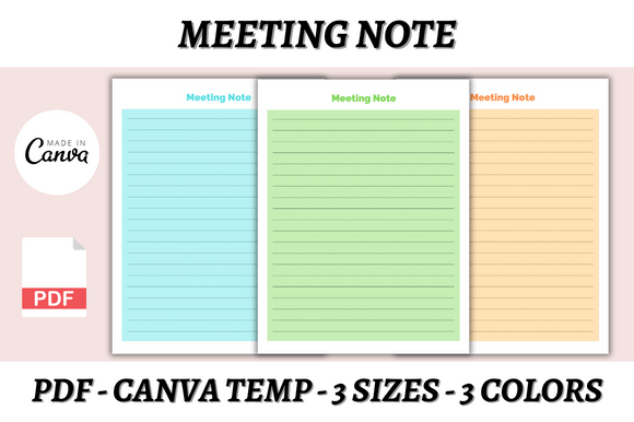 Streamline Your Workflow with the Meeting Note Canva Template