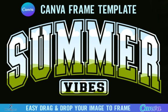 Summer Vibes Canva Frame Template Design: Your Instant Photo Upgrade