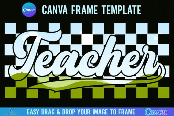 Teacher Checkered Canva Frame Template: A Fresh Take on Educational Design