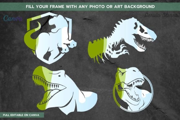 Unleash Creativity with the Dino Trex Logo Canva Frame