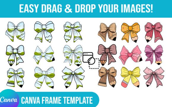 Unleash Your Creativity with the 9 Coquette Bow CANVA Frame Bundle
